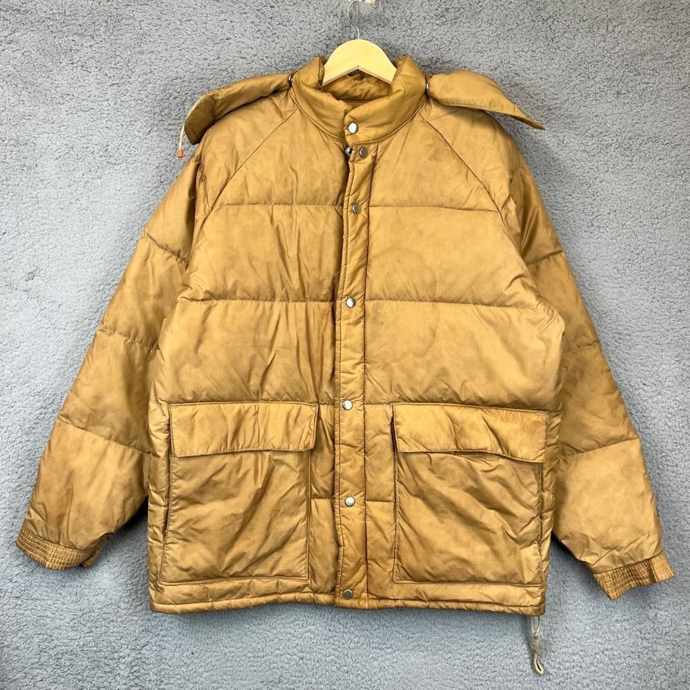 VINTAGE CAMEL Jacket GOOSE Down‎ XL Puffer Winter Coat